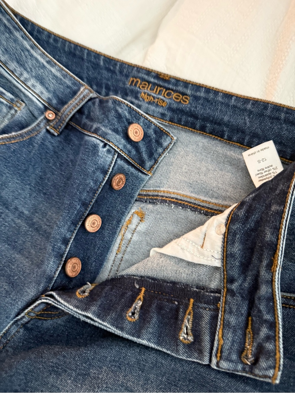 Maurices High-Rise Women’s Blue Denim Jeans 12S nwot